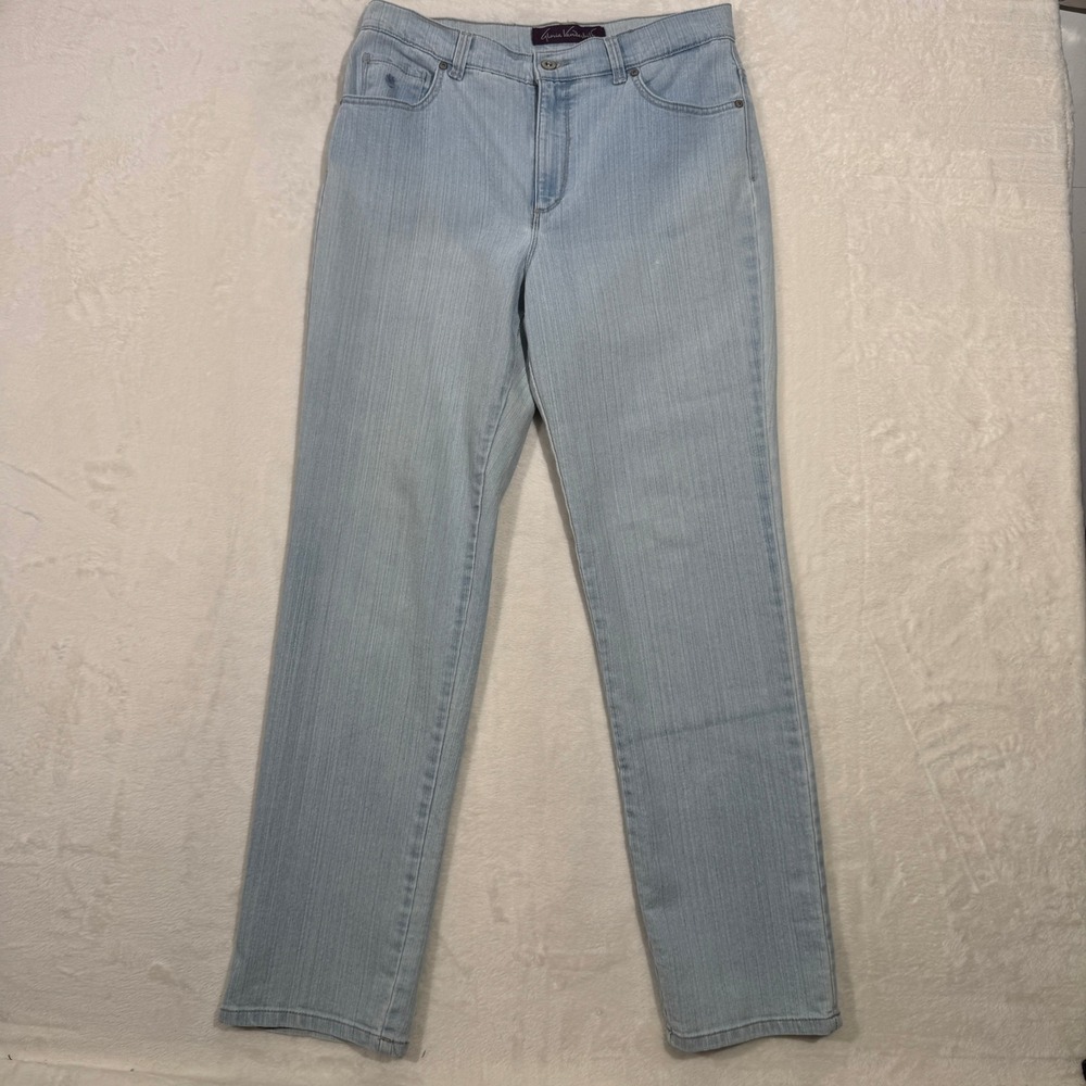 Gloria Vanderbilt Jeans Womens 10 Light Blue Amanda High Rise Straight Stretch